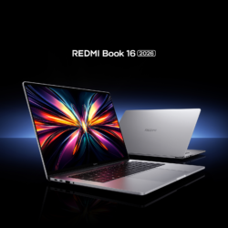 Xiaomi Redmibook 16 (2026): vistas frontal y trasera del portátil 16 pulgadas en color plata