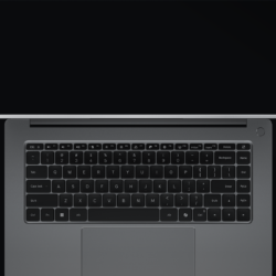 Teclado completo y touchpad amplio del Xiaomi Redmibook 16 (2026) vista cenital