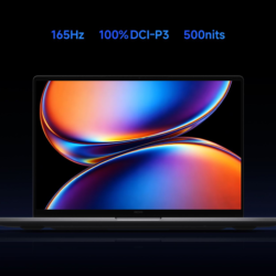 Pantalla del Xiaomi Redmibook 16 Pro 2026: 165Hz, 100% DCI-P3 y 500 nits de brillo