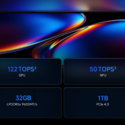 Panel de cómputo IA del Xiaomi Redmibook 16 Pro 2026: hasta 180 TOPS combinados CPU, GPU y NPU