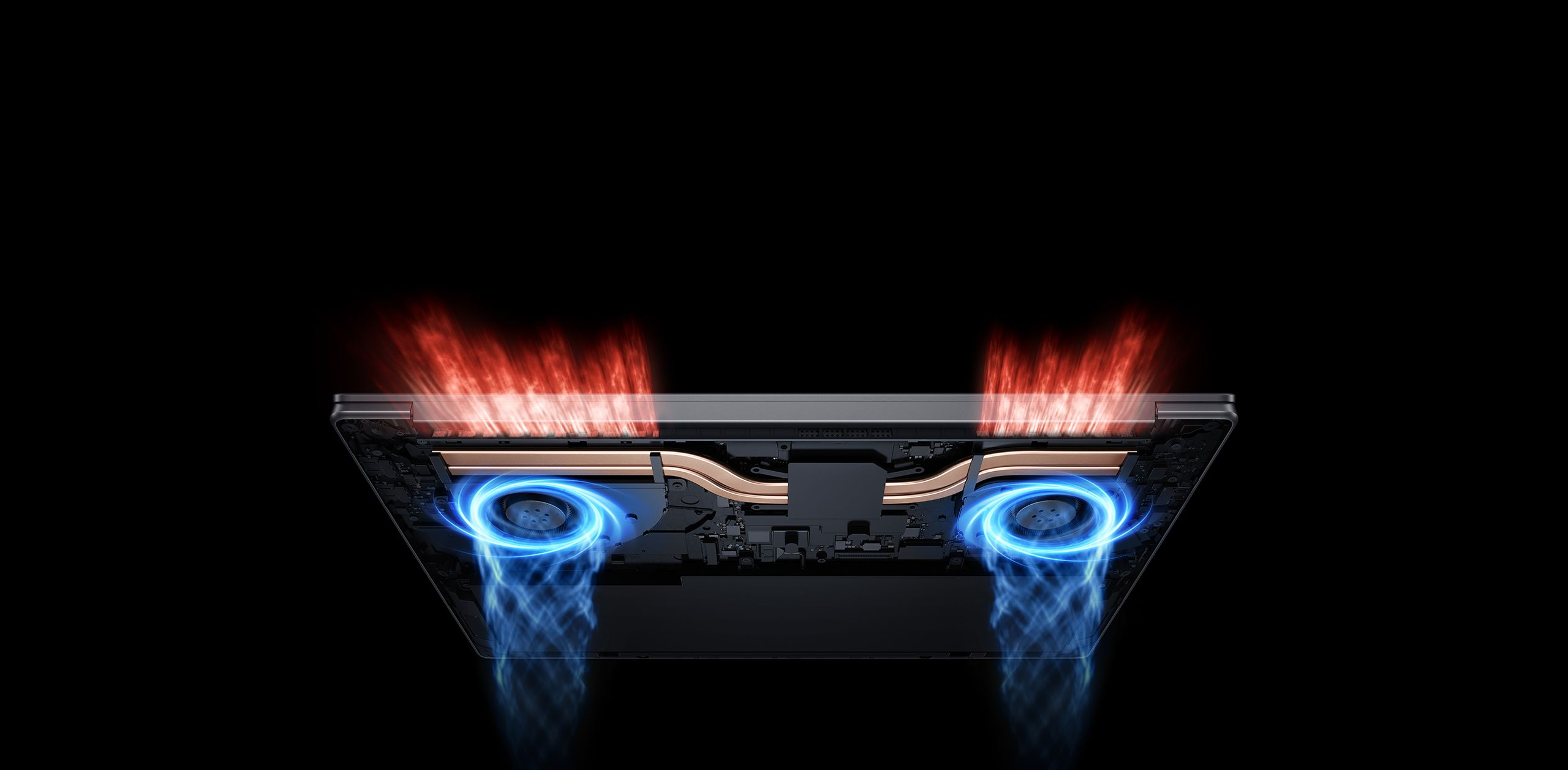 Sistema de refrigeración doble ventilador y doble heat-pipe del Xiaomi Redmibook 16 Pro 2026